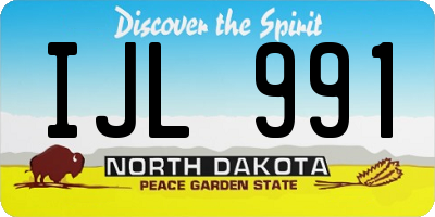 ND license plate IJL991