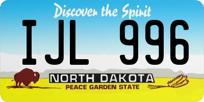 ND license plate IJL996
