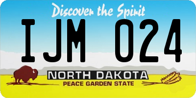 ND license plate IJM024