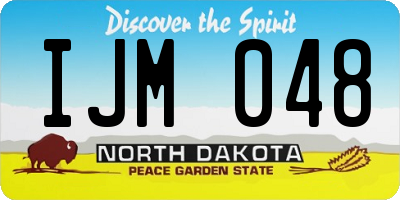 ND license plate IJM048
