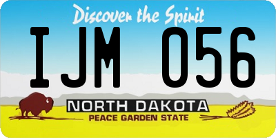 ND license plate IJM056