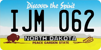ND license plate IJM062