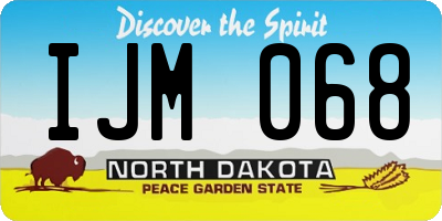 ND license plate IJM068