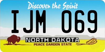 ND license plate IJM069