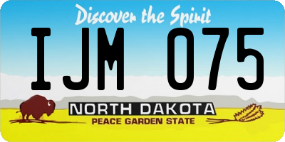 ND license plate IJM075