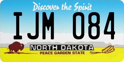 ND license plate IJM084