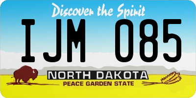 ND license plate IJM085