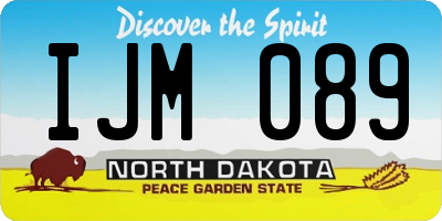 ND license plate IJM089