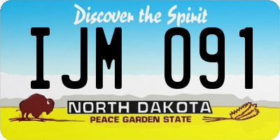 ND license plate IJM091