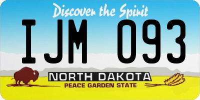 ND license plate IJM093