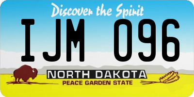 ND license plate IJM096