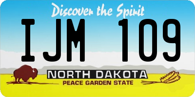 ND license plate IJM109