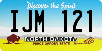 ND license plate IJM121