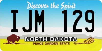 ND license plate IJM129
