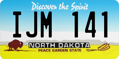 ND license plate IJM141