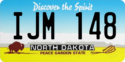 ND license plate IJM148