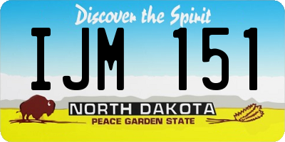ND license plate IJM151