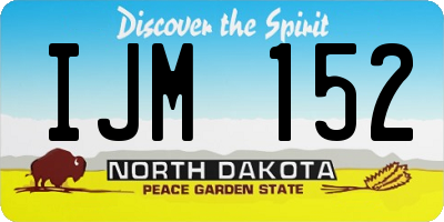 ND license plate IJM152