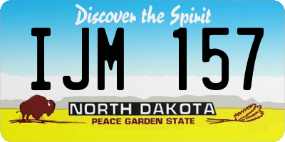 ND license plate IJM157