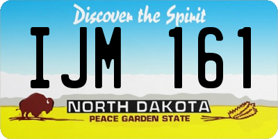 ND license plate IJM161