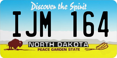ND license plate IJM164