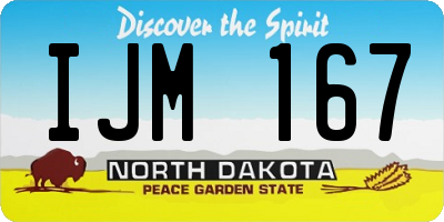 ND license plate IJM167