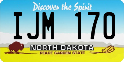 ND license plate IJM170
