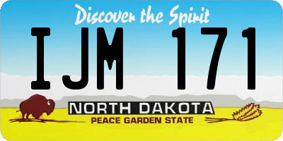 ND license plate IJM171