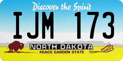 ND license plate IJM173