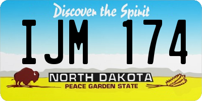 ND license plate IJM174