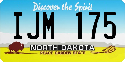 ND license plate IJM175