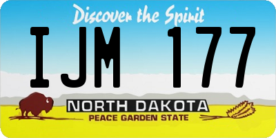 ND license plate IJM177