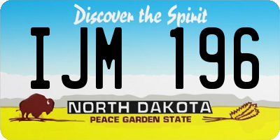 ND license plate IJM196