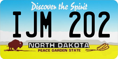 ND license plate IJM202