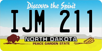 ND license plate IJM211