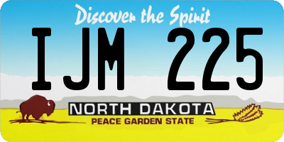 ND license plate IJM225