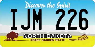 ND license plate IJM226