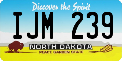 ND license plate IJM239