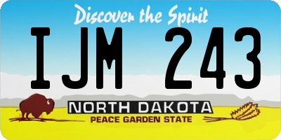 ND license plate IJM243