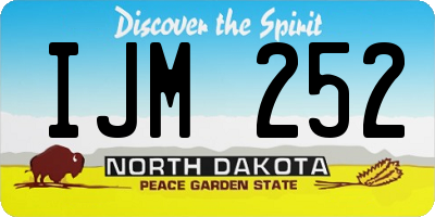 ND license plate IJM252