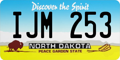 ND license plate IJM253