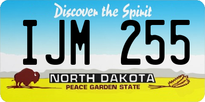 ND license plate IJM255