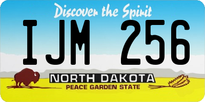 ND license plate IJM256
