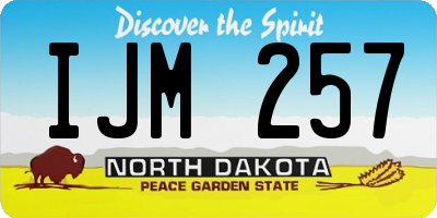 ND license plate IJM257
