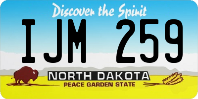 ND license plate IJM259