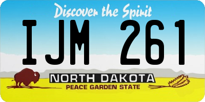 ND license plate IJM261