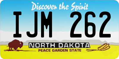 ND license plate IJM262
