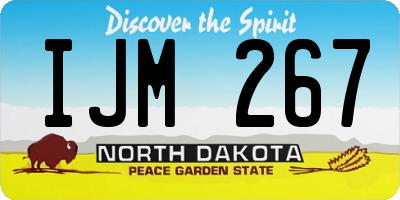 ND license plate IJM267