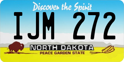 ND license plate IJM272