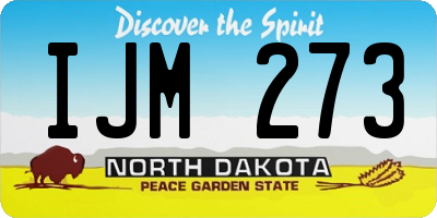 ND license plate IJM273
